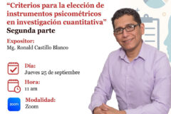 SEGUNDA PARTE DEL TALLER: «CRITERIOS PARA LA ELECCIÓN DE INSTRUMENTOS PSICOMÉTRICOS EN INVESTIGACIÓN CUANTITATIVA»